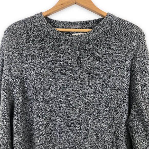 St. John’s Bay Men's Pullover Knit Sweater XXL Crewneck Cotton Gray Long Sleeve - Picture 6 of 7